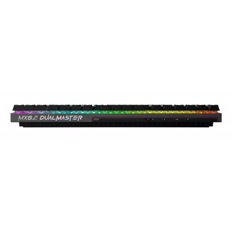 Teclado gaming mecânico Cherry MX 8.2 Pro TMR Wireless Tenkeyless 88 teclas RGB USB + RF + Bluetooth QWERTY US International Preto