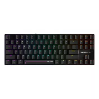 Teclado gaming mecânico Cherry MX 8.2 Pro TMR Wireless Tenkeyless 88 teclas RGB USB + RF + Bluetooth QWERTY US International Preto