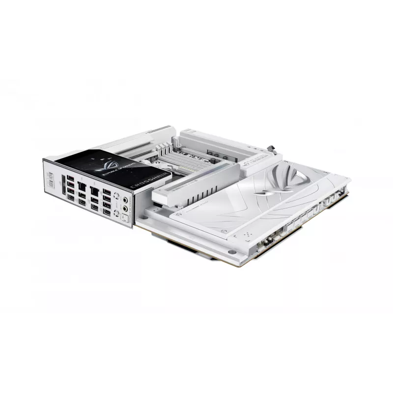 Placa-mãe ASUS ROG CROSSHAIR X870E GLACIAL — AMD X870E, Socket AM5, E-ATX, DDR5, até 256 GB, Wi‑Fi 7, Ethernet 10Gb