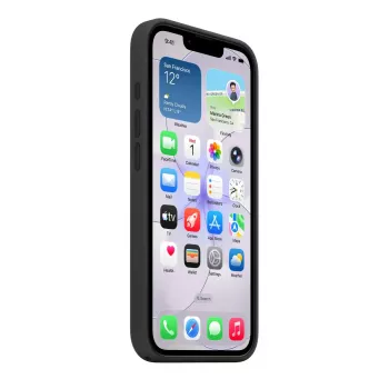 Capa de silicone com MagSafe para Apple iPhone 17e — Preto, silicone e microfibra, 6,1