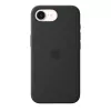 Capa de silicone com MagSafe para Apple iPhone 17e — Preto, silicone e microfibra, 6,1