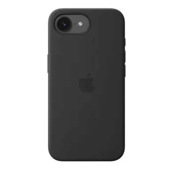 Capa de silicone com MagSafe para Apple iPhone 17e — Preto, silicone e microfibra, 6,1