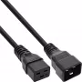 Cabo de alimentação InLine C19 / C20 3 polos ficha / conector fêmea IEC preto 7,5m