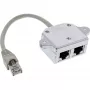Duplicador de porta ISDN InLine 1x ficha RJ45 / 2x conector fêmea RJ45 com cabo 69932A