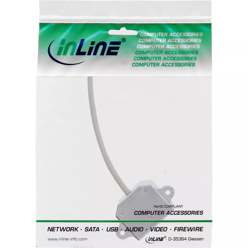 Duplicador de porta ISDN InLine 1x ficha RJ45 / 2x conector fêmea RJ45 com cabo 69932A