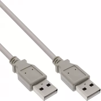 Cabo USB 2.0 Type-A macho/macho bege 2 m InLine 34318H