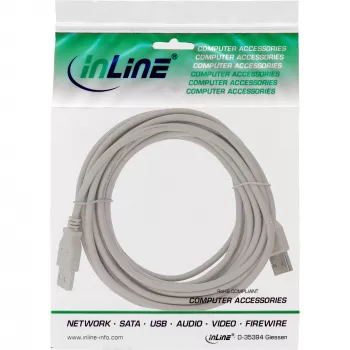 Cabo USB 2.0 Type-A macho/macho bege 2 m InLine 34318H