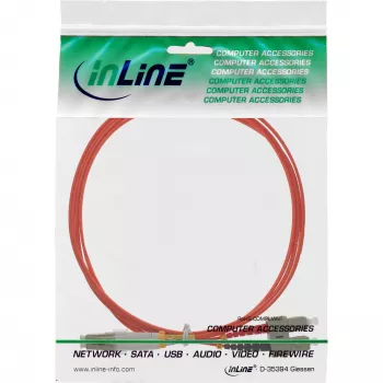 Cabo de fibra ótica duplex InLine LC/SC 50/125 µm OM2 0,5 m