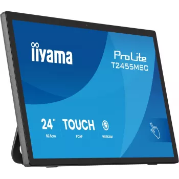 Painel de controlo tátil IIYAMA T2455MSC-B2 23,8 polegadas IPS 1920×1080, altifalantes, VESA, preto
