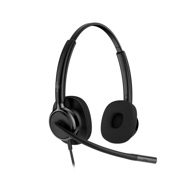 Headset estéreo com fios HP Poly Mission 425 Classic USB, over-ear, 126 g
