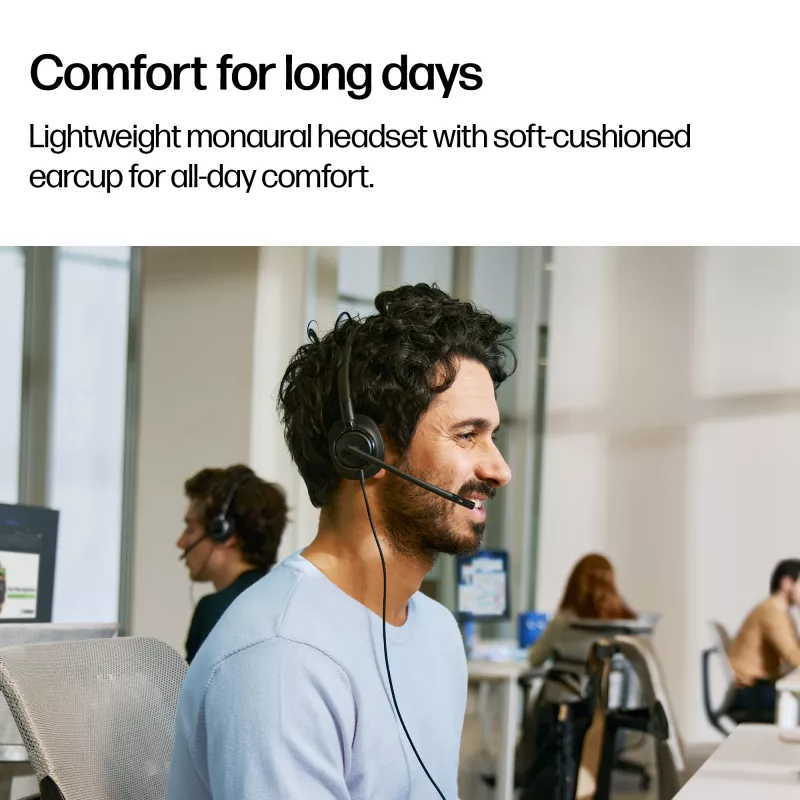 Headset estéreo com fios HP Poly Mission 425 Classic USB, over-ear, 126 g