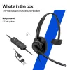 Headset estéreo com fios HP Poly Mission 425 Classic USB, over-ear, 126 g