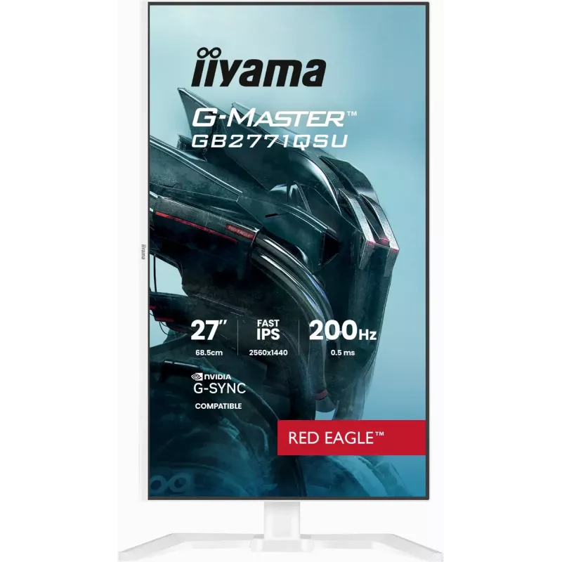 Monitor iiyama G-MASTER GB2771QSU-W1 de 27 polegadas, 2560×1440 WQHD, Fast IPS, 2 ms, hub USB 3.2, altifalantes, VESA, altura ajustável (branco)