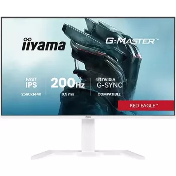 Monitor iiyama G-MASTER GB2771QSU-W1 de 27 polegadas, 2560×1440 WQHD, Fast IPS, 2 ms, hub USB 3.2, altifalantes, VESA, altura ajustável (branco)