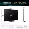 Hisense U7Q PRO 85U7Q PRO 2,16 m (85 polegadas) Smart TV 4K Ultra HD Wi-Fi preto 500 cd/m²