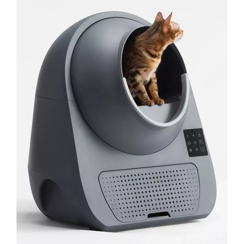 Caixa de areia autolimpante para gatos Catlink Pro-X Luxury — capacidade de 65 L, cinzento, 580×600 mm