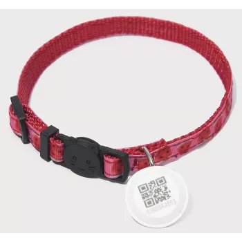 Coleira padrão Catlink CL-UTS-01 — coleira universal para cães e gatos, inclui 2 etiquetas RFID, verde/vermelho