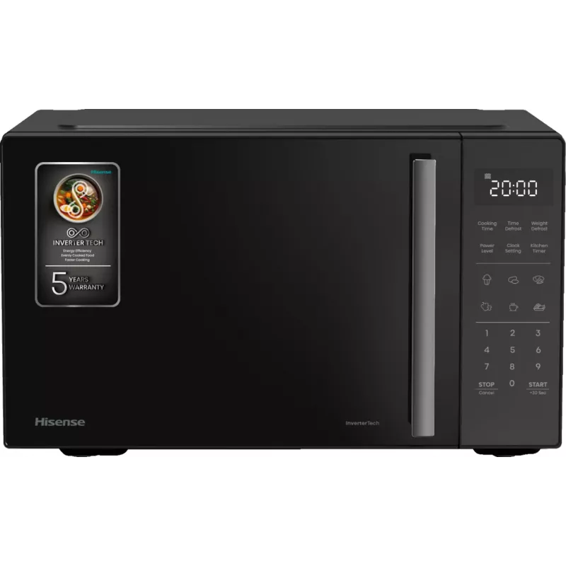 Micro-ondas Hisense H23MOBS4HI preto solo de bancada 23 L 900 W