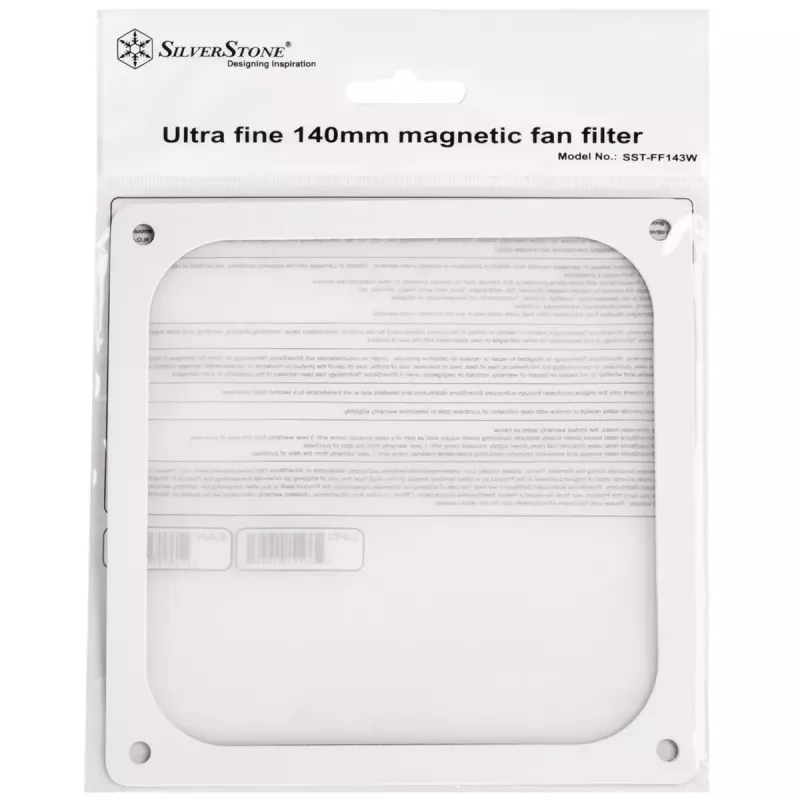 SilverStone SST-FF143W filtro de pó magnético, 140 mm, branco