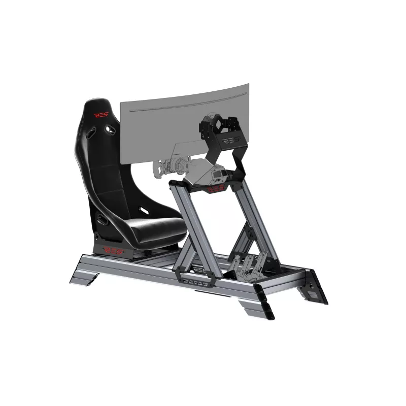 Res-Tech SMART COCKPIT + GT SITZ (BUNDLE), cockpit de corrida, preto, cinzento, acrilonitrilo-butadieno-estireno (ABS), alumínio, 52 kg, Itália