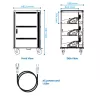 Ewent EW1701 carrinho/armário para dispositivos portáteis armário portátil para dispositivos preto, cinzento