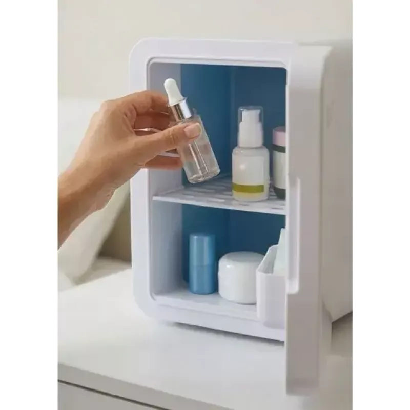Mini-frigorífico com espelho de maquilhagem LED Elle ESDAF01WHEU 6 L branco
