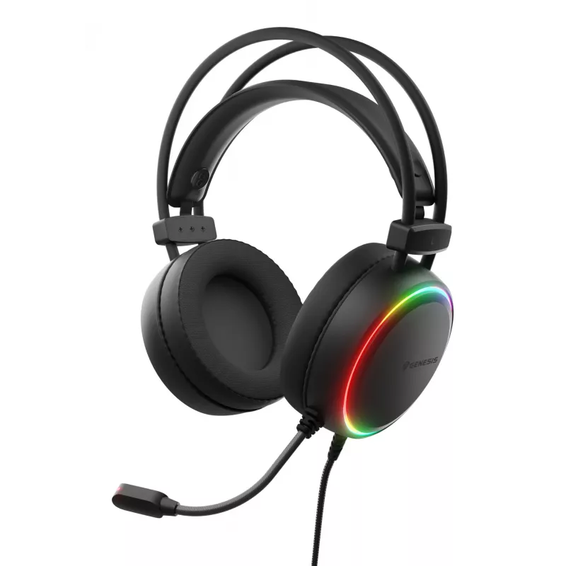 Headset Genesis NSG-2307 auscultadores gaming com fios, circumaurais, 20–20000 Hz, cabo de 2,2 m, preto