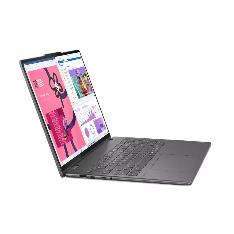 Lenovo Yoga 7 2-in-1 16IML9 Intel Core Ultra 7 155U Híbrido (2-in-1) 40,6 cm (16 polegadas) Ecrã tátil WUXGA 16 GB LPDDR5x-SDRAM 1 TB SSD Wi-Fi 6E (802.11ax) Windows 11 Home Inglês EUA Cinzento