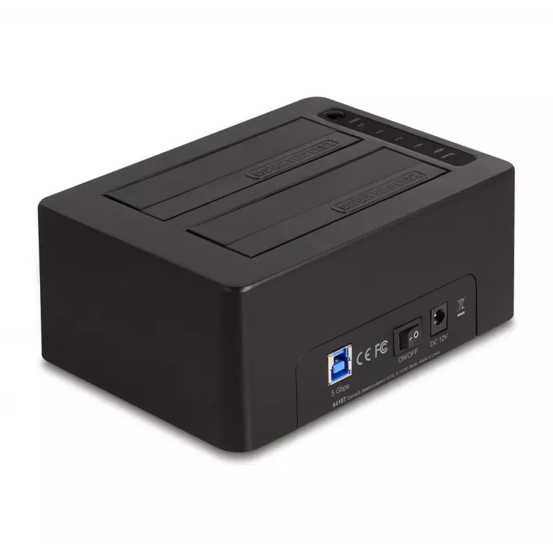 Caixa para HDD/SSD DeLOCK 64187 preto 2,5/3,5 polegadas 5 Gbit/s