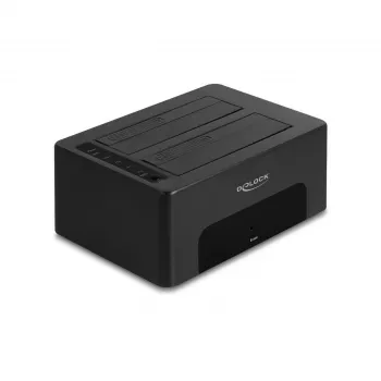 Caixa para HDD/SSD DeLOCK 64187 preto 2,5/3,5 polegadas 5 Gbit/s