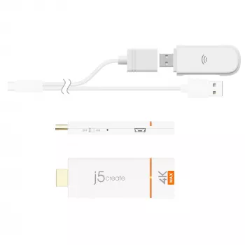 Adaptador Wireless Display j5create ScreenCast 4K Max 2160p branco
