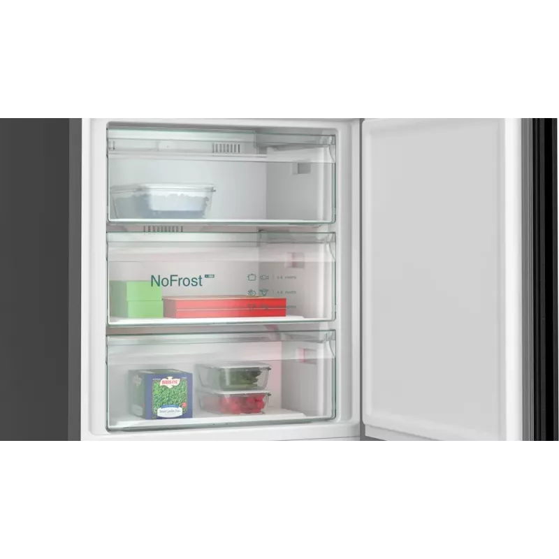 Siemens iQ500 KG49N4XAF combinado frigorífico-congelador independente 440 L preto