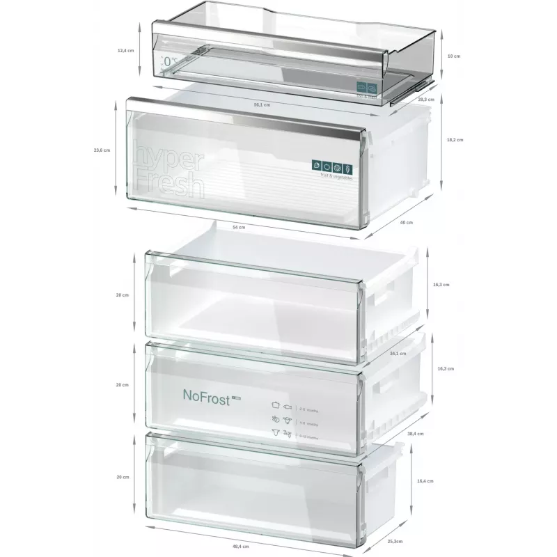 Siemens iQ500 KG49N4XAF combinado frigorífico-congelador independente 440 L preto