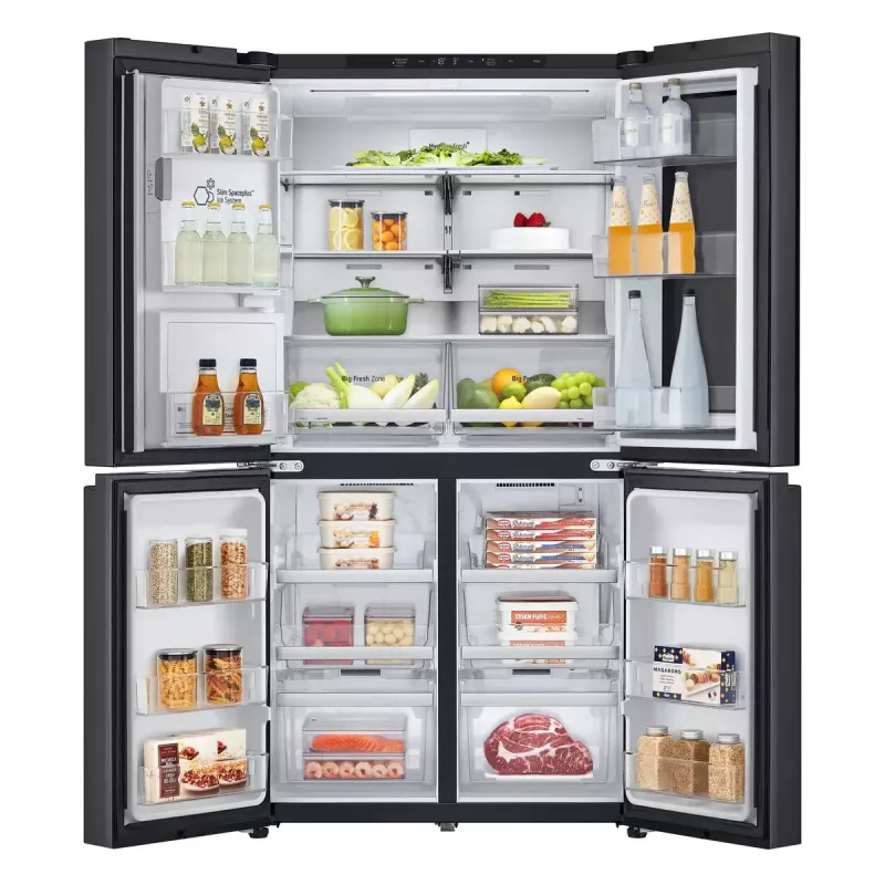 Frigorífico side-by-side LG InstaView GMG960EVJE independente 638 L preto
