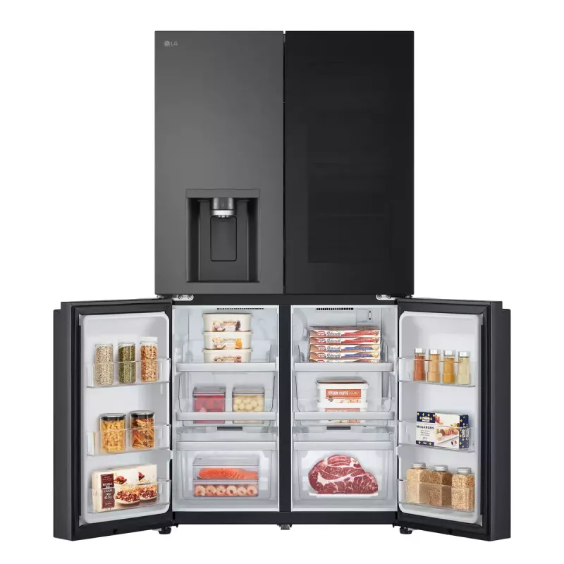 Frigorífico side-by-side LG InstaView GMG960EVJE independente 638 L preto
