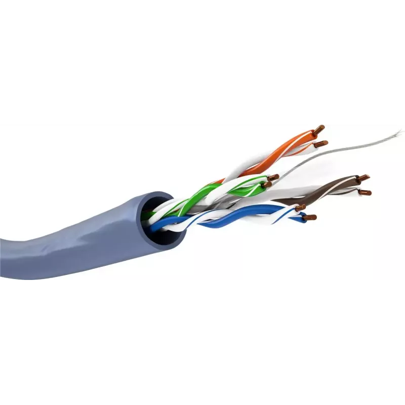 Cabo de rede GOOBAY 96096 Cat6a U/UTP em rolo, 100 m, azul