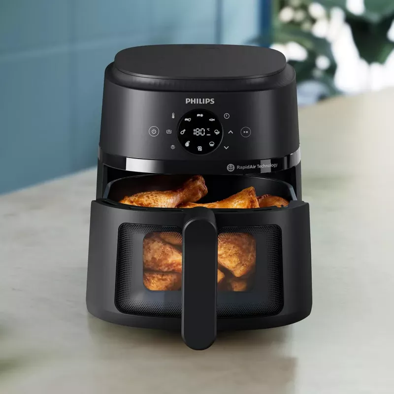 Fritadeira Philips 2000 series NA220/00 individual 4,2 L de pé 1500 W fritadeira de ar quente preta