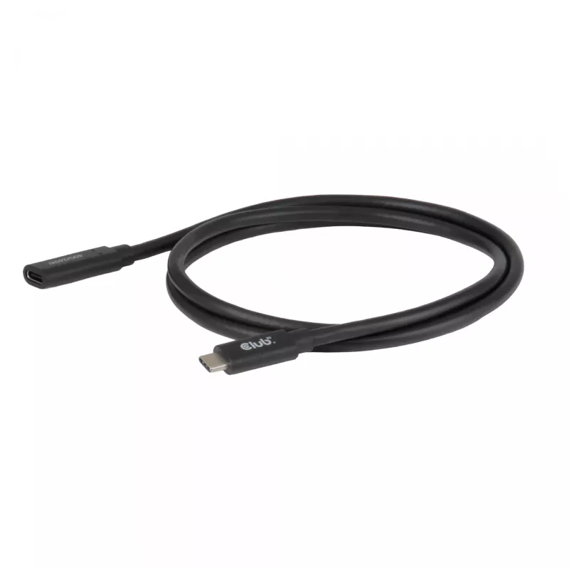 Cabo de extensão USB-C 40Gbps 1 m — club 3d, USB C para USB C, preto