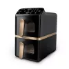 Fritadeira de ar quente Philips 4000 Series Dual Stack cesto vertical 10L de pé 2750 W preta