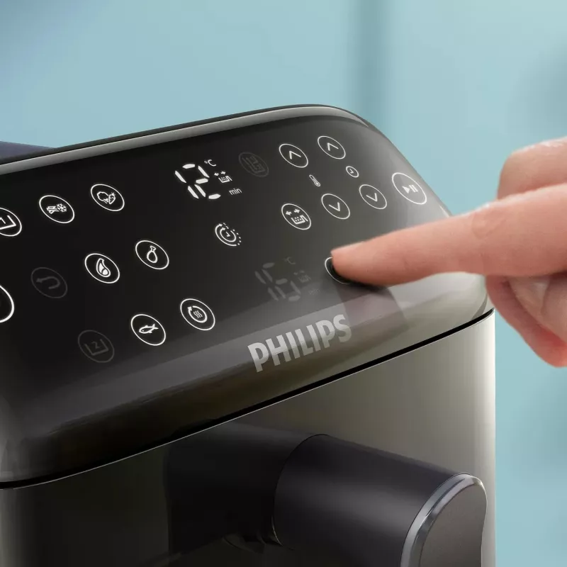 Fritadeira de ar quente Philips 4000 Series Dual Stack cesto vertical 10L de pé 2750 W preta