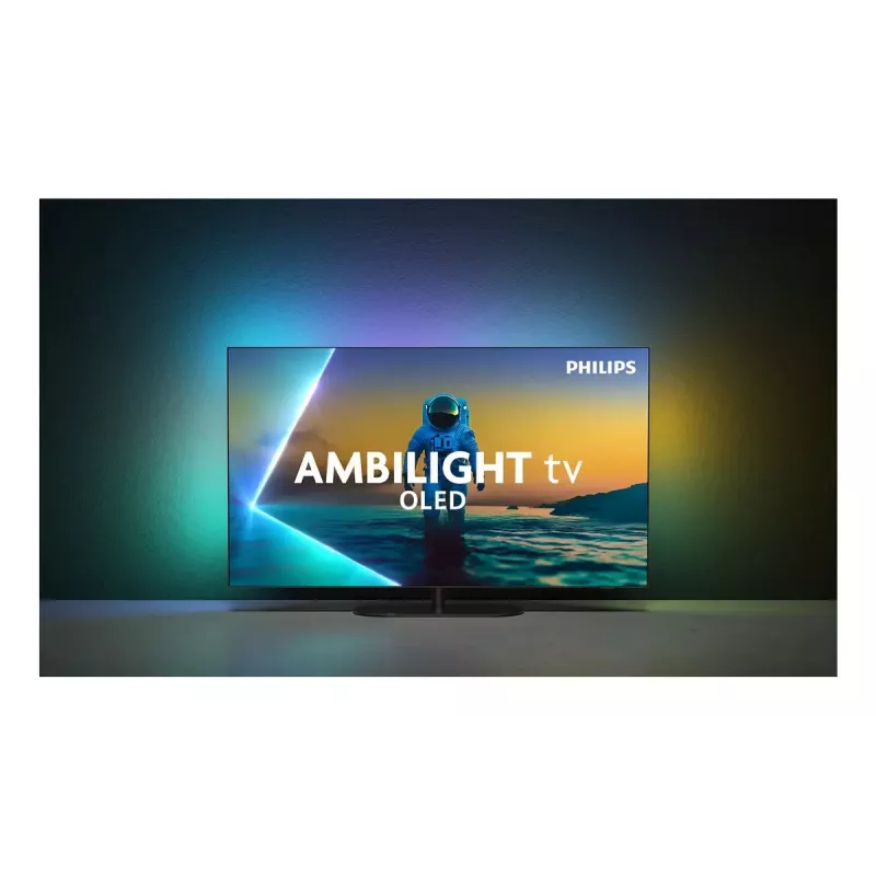 TV Philips Ambilight 55OLED810/12 139,7 cm (55 polegadas) 4K Ultra HD Smart-TV Wi-Fi cinzento