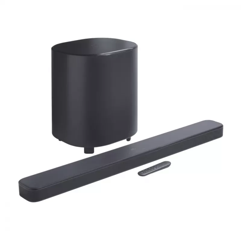 Soundbar JBL Bar 500MK2 preta — 5.1 canais, 750 W, Dolby Atmos, sem fios e com fios, subwoofer incluído