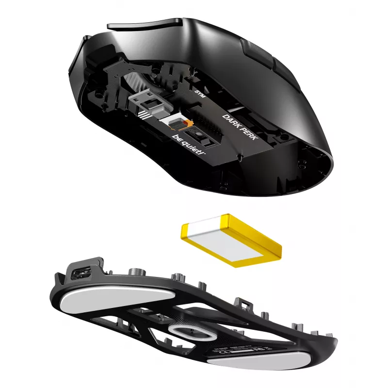 Rato Gaming be quiet Dark Perk | Sym Destro RF Wireless + USB Type-C Ótico 32000 DPI