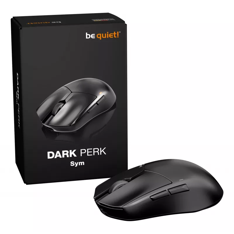 Rato Gaming be quiet Dark Perk | Sym Destro RF Wireless + USB Type-C Ótico 32000 DPI