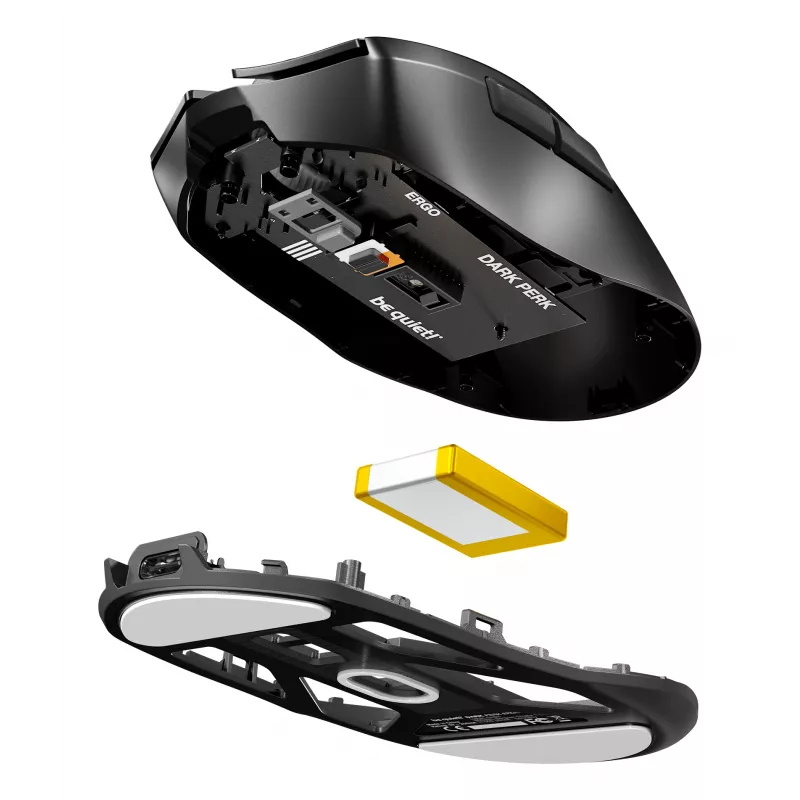 Rato Gaming be quiet Dark Perk | Ergo Destro RF Wireless + USB Type-C Ótico 32000 DPI