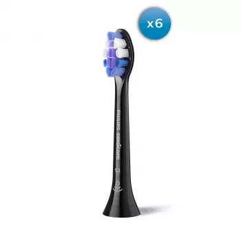 Philips Sensitive HX6056/88 pack de 6 cabeças de escova Preto 6 unid.