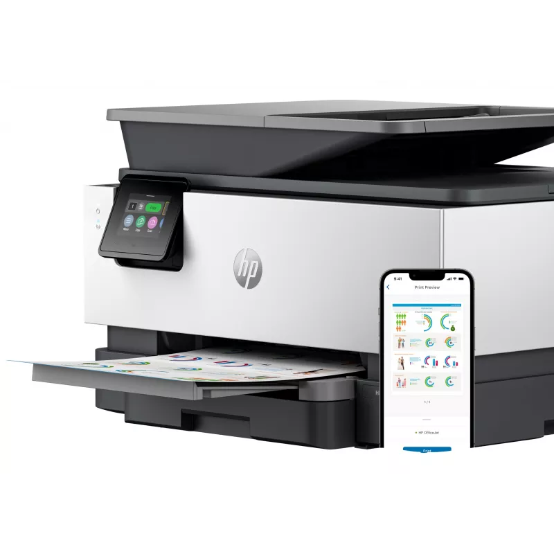 Impressora multifunções sem fios HP OfficeJet Pro 9122e a cores, Instant Ink; impressão frente e verso