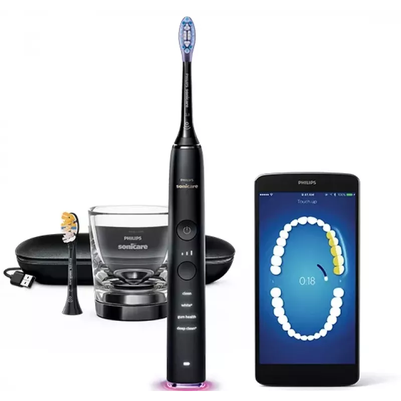 Escova de dentes sónica Philips Sonicare DiamondClean Smart DiamondClean Smart HX9917/89 + 2 cabeças e app