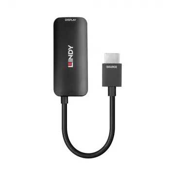 Lindy conversor HDMI 8K60 para DisplayPort 1.4, 0,157 m, HDMI tipo A (Standard), DisplayPort, conector macho, conector fêmea, reto