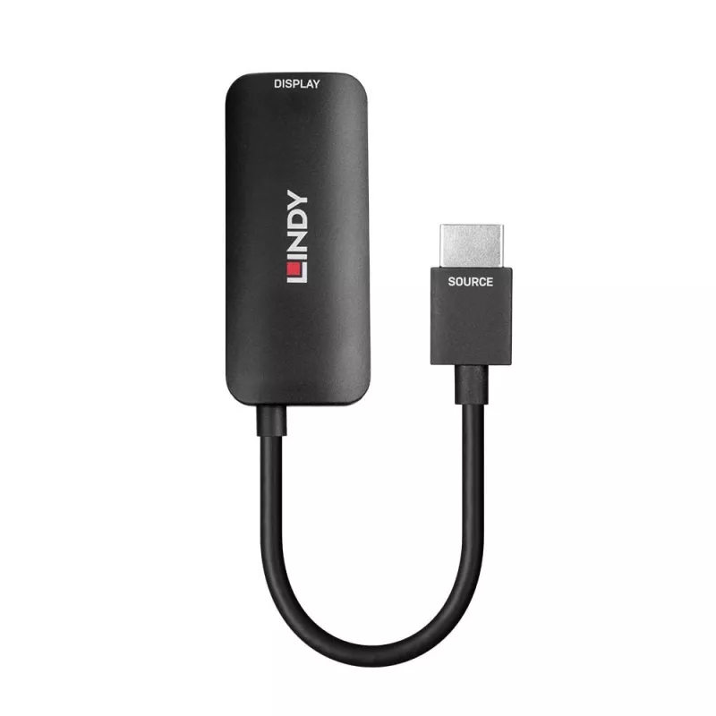 Lindy conversor HDMI 8K60 para DisplayPort 1.4, 0,157 m, HDMI tipo A (Standard), DisplayPort, conector macho, conector fêmea, reto